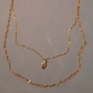 Argento Vivo Hamsa Hand double necklace